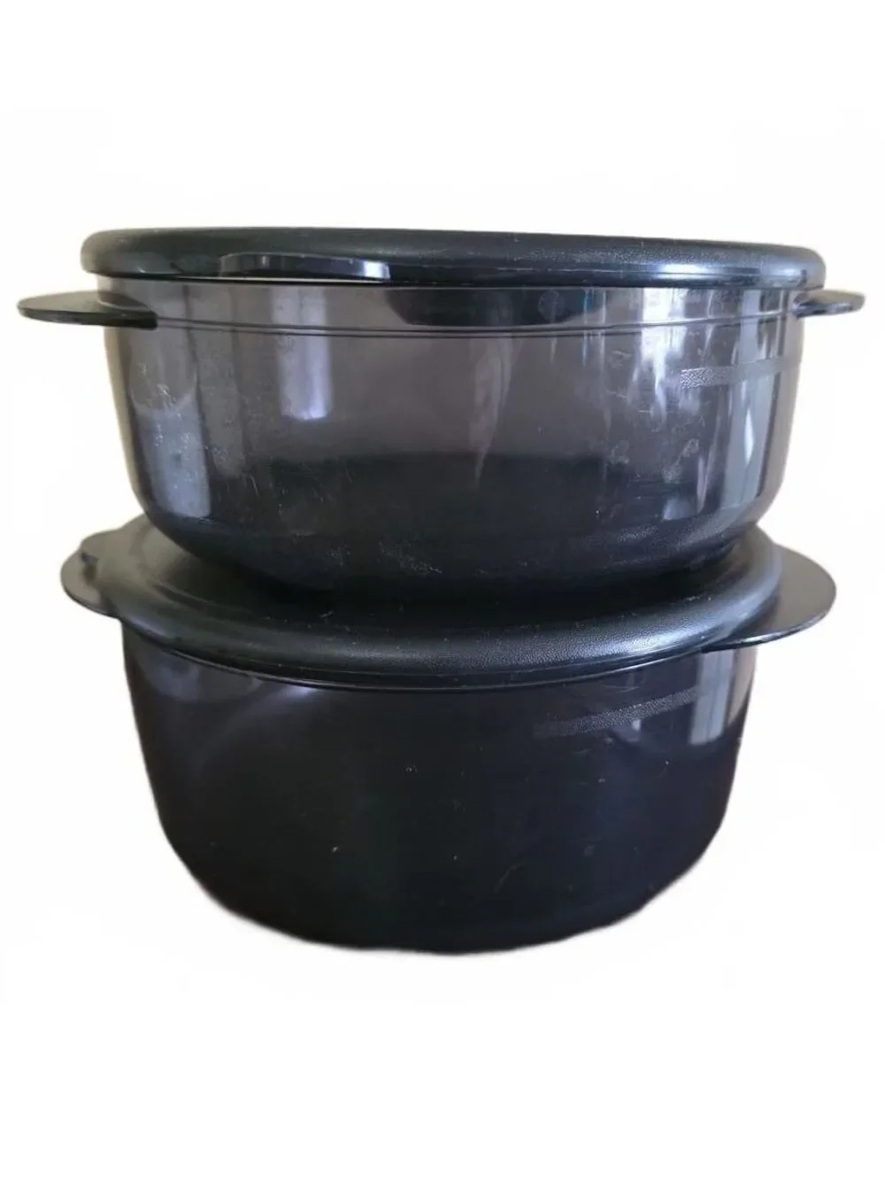 2 Tupperware Vent 'N Serve Round Containers Cosmos Red Vent
